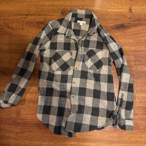 Beachlunchlounge Black and Gray Checkered Shirt